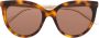 Gucci Eyewear Zonnebril met schildpadschild design Bruin - Thumbnail 1