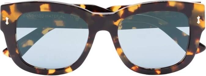 Gucci Eyewear Zonnebril met vierkant montuur Beige