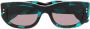 Gucci Eyewear Zonnebril met vierkant montuur Blauw - Thumbnail 1
