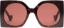 Gucci Eyewear Zonnebril met vierkant montuur Bruin - Thumbnail 1