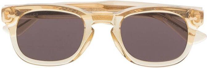 Gucci Eyewear GG0182S zonnebril met vierkant montuur Geel