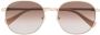 Gucci Eyewear Zonnebril met vierkant montuur Goud - Thumbnail 1