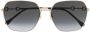 Gucci Eyewear Zonnebril met vierkant montuur Goud - Thumbnail 1