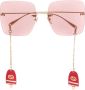 Gucci Eyewear Zonnebril met vierkant montuur Goud - Thumbnail 1
