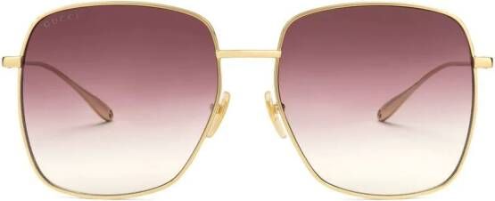 Gucci Eyewear Zonnebril met vierkant montuur Rood