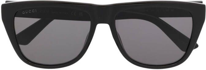 Gucci Eyewear Zonnebril met vierkant montuur Zwart