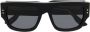 Gucci Eyewear Zonnebril met vierkant montuur en stud detail Zwart - Thumbnail 1