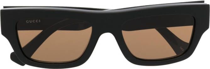 Gucci Eyewear Zonnebril met vierkant montuur Zwart