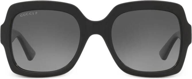 Gucci Eyewear Zonnebril met vierkant montuur Zwart