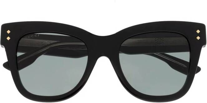 Gucci Eyewear Zonnebril met vierkant montuur Zwart