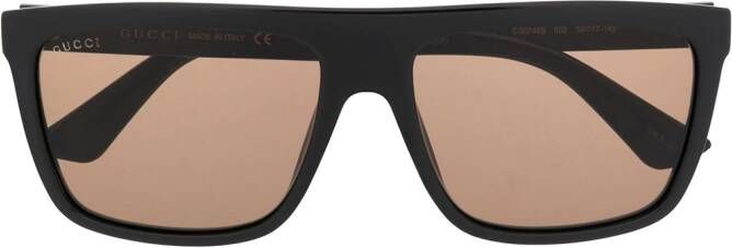 Gucci Eyewear Zonnebril met vierkant montuur Zwart