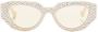 Gucci Eyewear Zonnebril verfraaid met stras Beige - Thumbnail 1