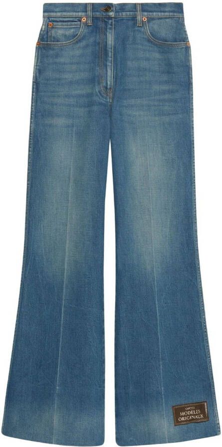 Gucci High waist flared jeans Blauw