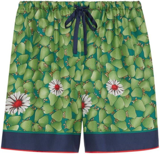 Gucci Shorts met bloemenprint Groen