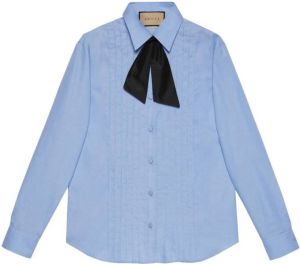 Gucci Geplooide blouse Blauw