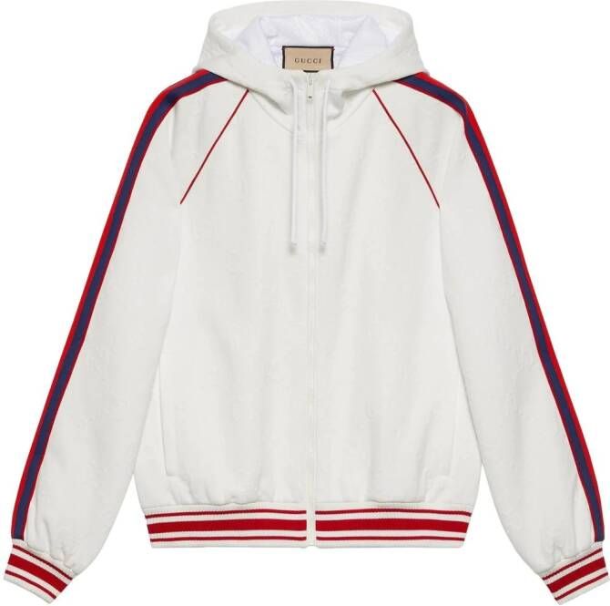 Gucci Gestreepte hoodie Wit