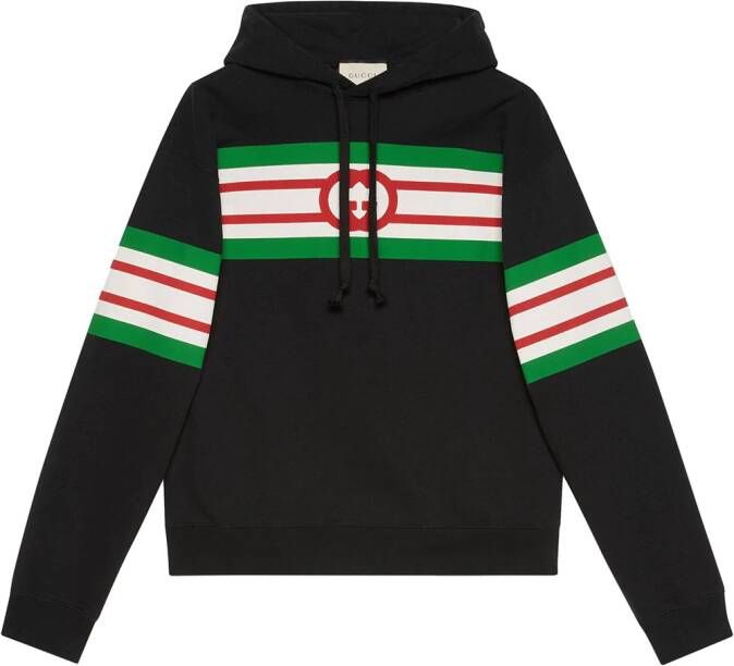 Gucci Gestreepte stropdas Zwart