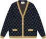Gucci GG cotton lurex cardigan Blauw - Thumbnail 1