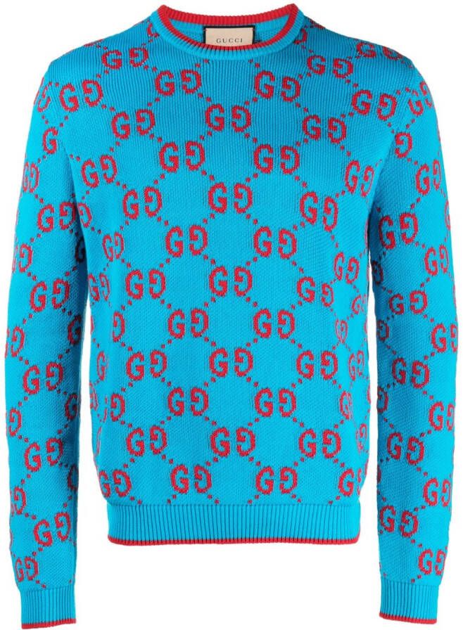 Gucci Intarsia trui Blauw