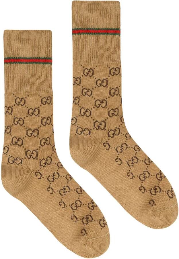 Gucci GG katoenen sokken Bruin