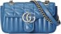 Gucci GG Marmont kleine schoudertas Blauw - Thumbnail 1