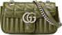 Gucci GG Marmont kleine schoudertas Groen - Thumbnail 1