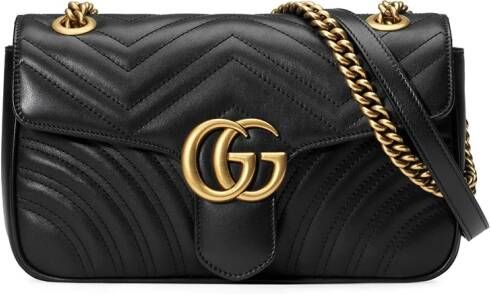 Gucci Marmont Small Matelass� Shoulder Bag Zwart Dames