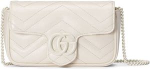 Gucci GG Marmont leather mini bag Wit