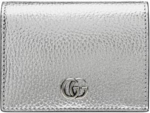 Gucci GG Marmont leather wallet Zilver