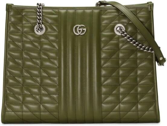Gucci GG Marmont medium shopper Groen