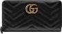Gucci GG Marmont leren portemonnee met rits Zwart - Thumbnail 1
