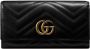 Gucci GG Marmont leren portemonnee Zwart - Thumbnail 1