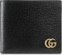 Gucci GG Marmont leren portemonnee Zwart - Thumbnail 1