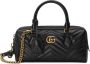 Gucci GG Marmont kleine tas met handgreep Zwart - Thumbnail 1