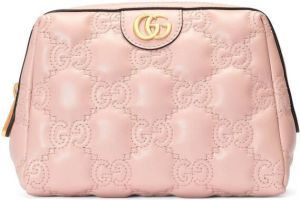 Gucci GG matelassé beauty case Roze