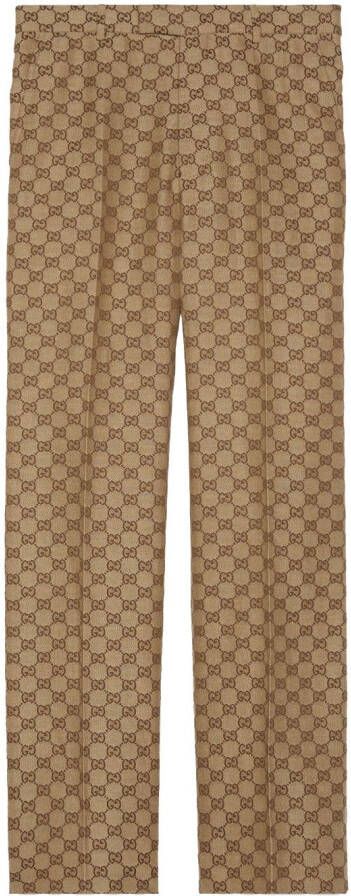 Gucci GG Supreme broek van linnenblend Beige