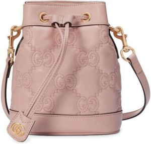 Gucci Bucket-tas met GG-patroon Roze