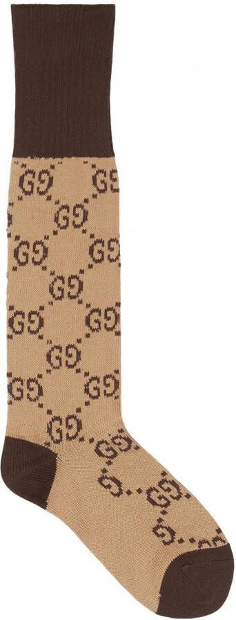 Gucci GG pattern cotton blend socks Beige