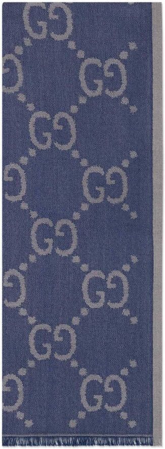 Gucci Sjaal met GG-logoprint Blauw