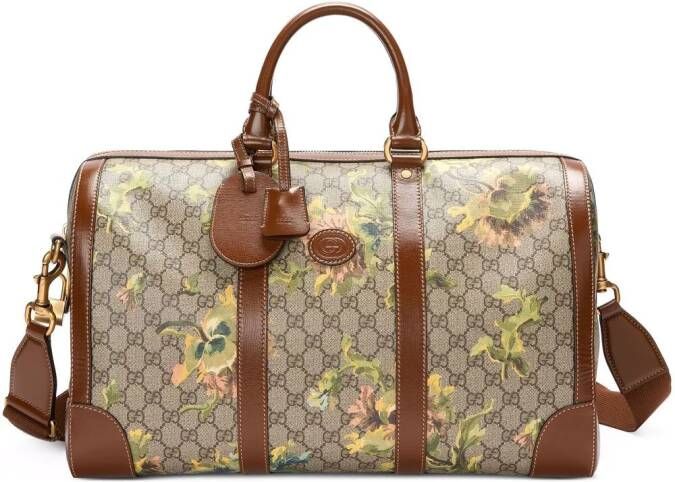 Gucci GG Supreme duffeltas met print Beige