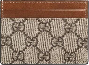 Gucci GG Supreme-kaarthouder Bruin