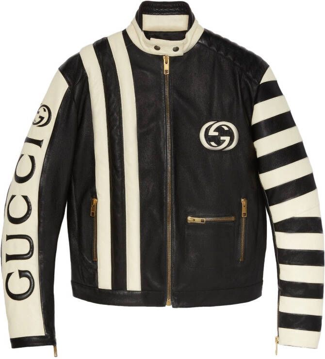 Gucci Leren jack Zwart