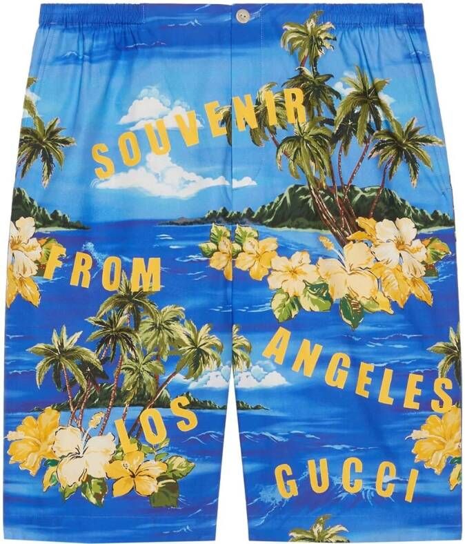 Gucci High waist shorts Blauw