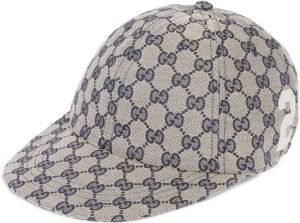 Gucci Honkbalpet met monogramprint Blauw