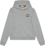 Gucci Katoenen hoodie met geborduurd GG-logo Grijs - Thumbnail 1