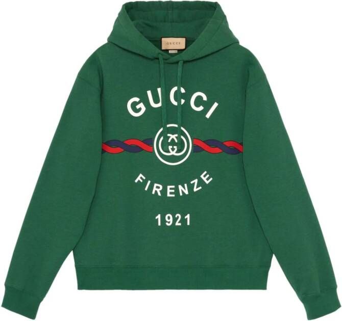 Gucci Hoodie met GG-logo Groen