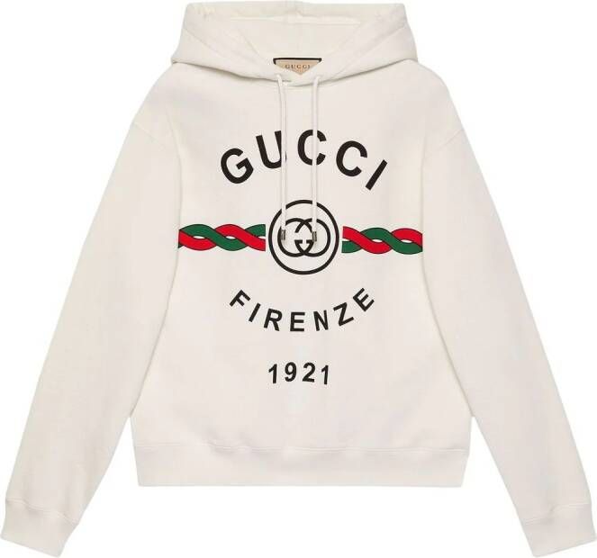 Gucci Katoenen hoodie met print Wit