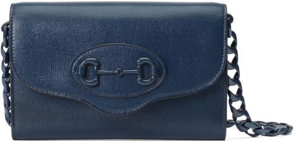 Gucci Horsebit 1955 mini-tas Blauw