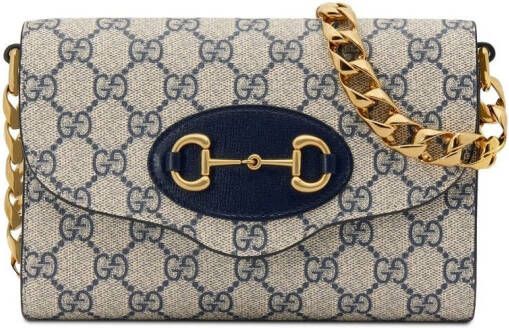 Gucci Horsebit 1955 schoudertas Blauw