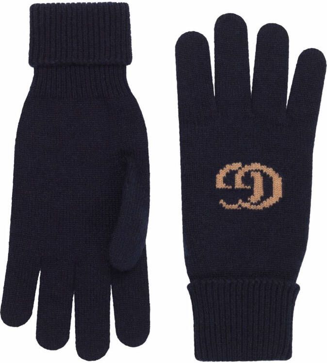 Gucci Intarsia handschoenen Blauw